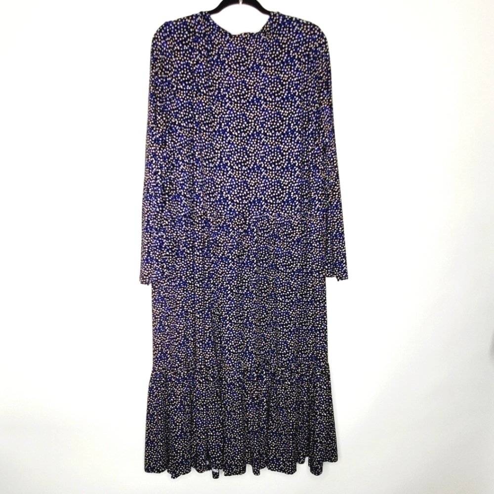 Saint + Sofia Plus Size Tiered Heart Print Maxi Dress 18 Polkadot Pockets Boho — image 6 of 8